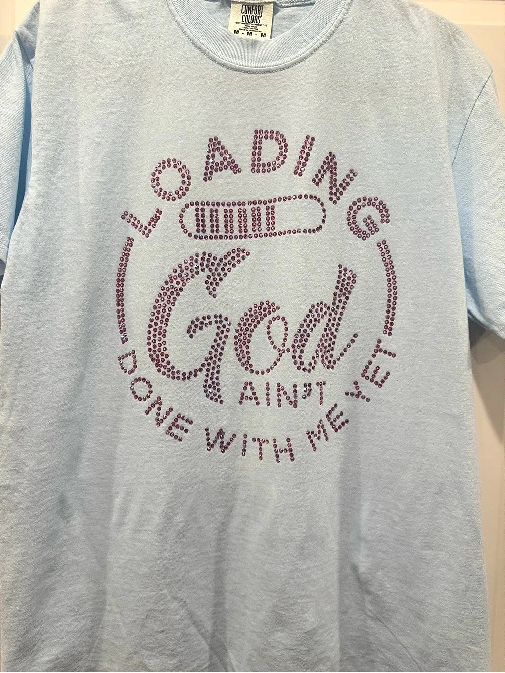 Graphic Religious Tee in Size Medium